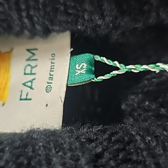 NWT Farm Rio XS Black Braided Midi Fall Winter Sweater Anthropologie Dress - Picture 10 of 10